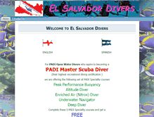 Tablet Screenshot of elsalvadordivers.com